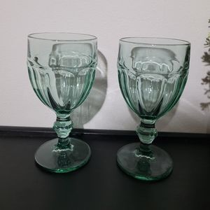 Vintage Set of 2 Gibraltar Spanish by Libbey Water Goblets